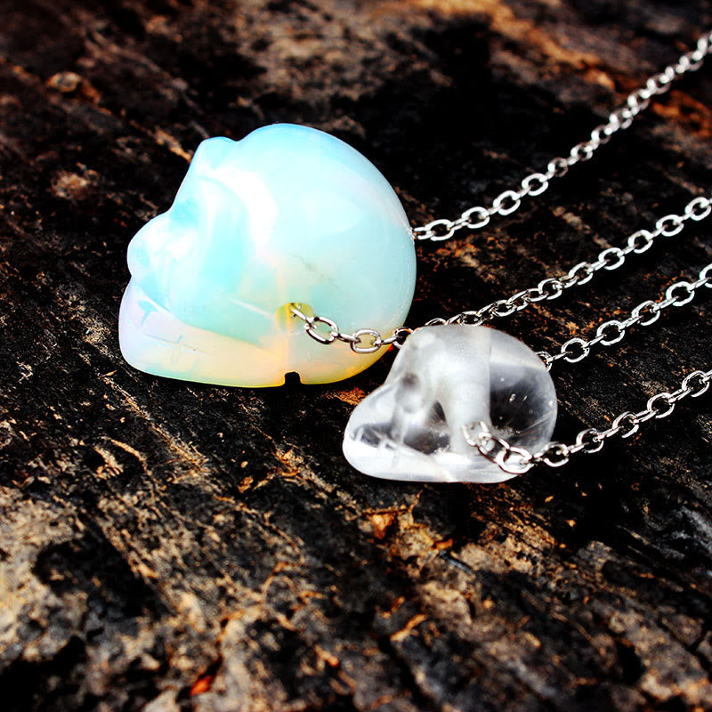 Olivenorma "Powerful Healing" Crystal Skull Necklace - image 13