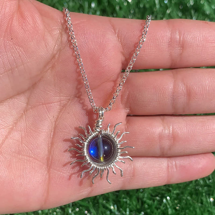 Olivenorma "Catch the sun's rays" - Wire Wrapped Sun Necklace - image 5