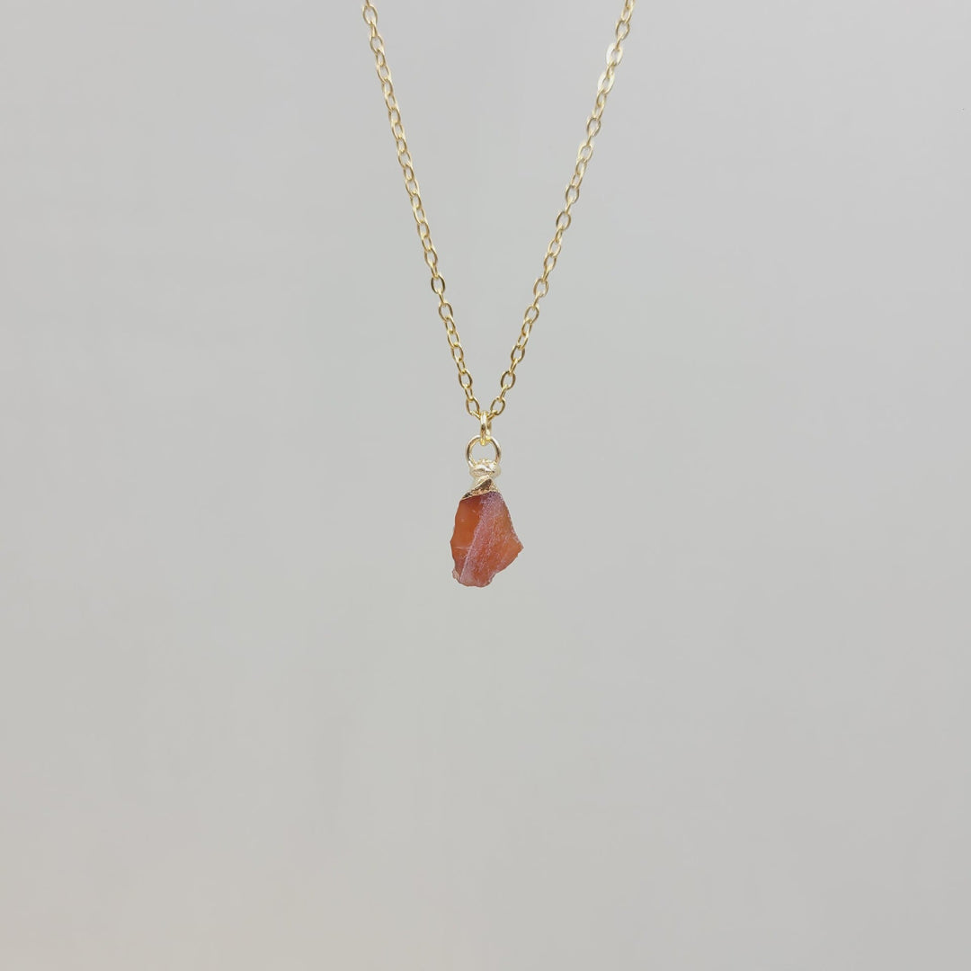 Olivenorma Irregular Crystal Raw Stone Gem gemstone Necklace - Red Agate - image 42