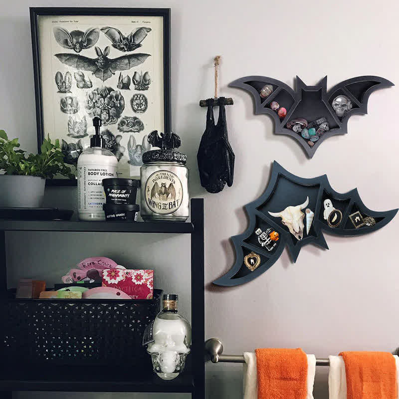 Olivenorma Bat Shaped Wooden Crystal Shelf - image 1