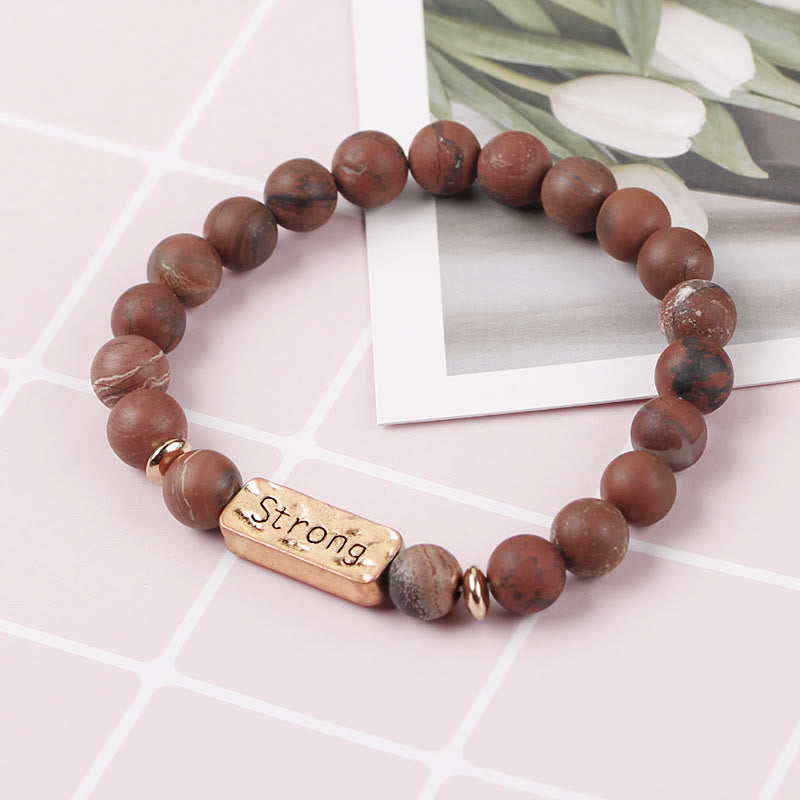 Olivenorma Natural Gemstone Strong Engraving Bracelet - image 6