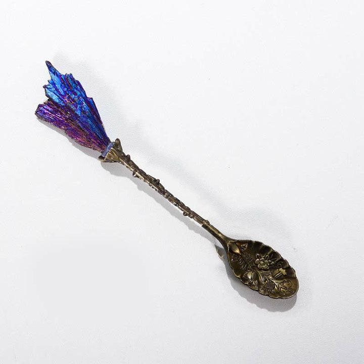 Olivenorma With Crystal Witches Herb Spoon Decoration - Kyanite#Brass - image 19