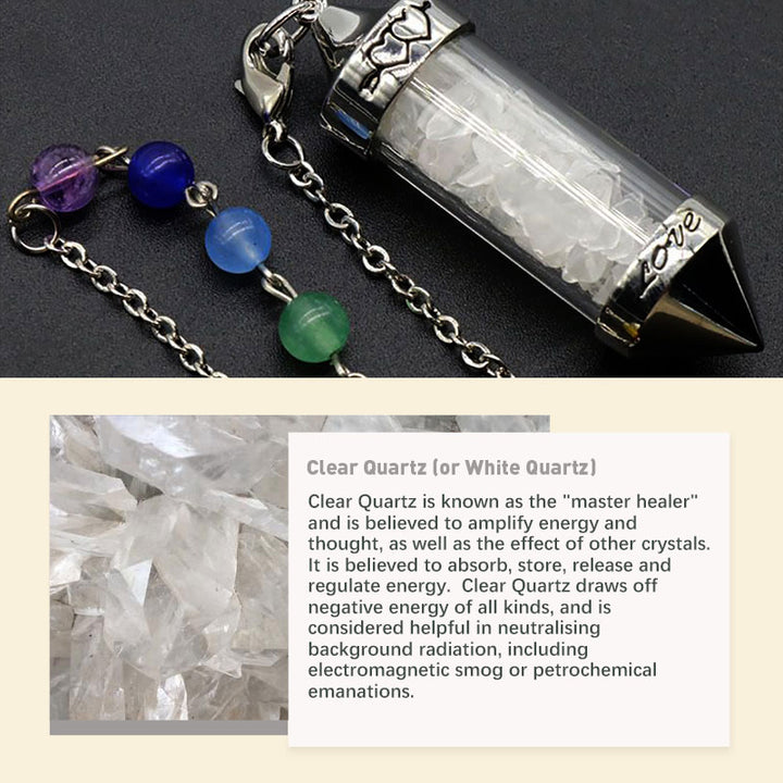 Chakra Colored Crystal Meditation Pendulum - image 11