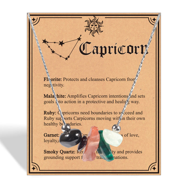 Olivenorma Natural Stone Zodiac Sign Choker Necklace - Capricorn - image 8