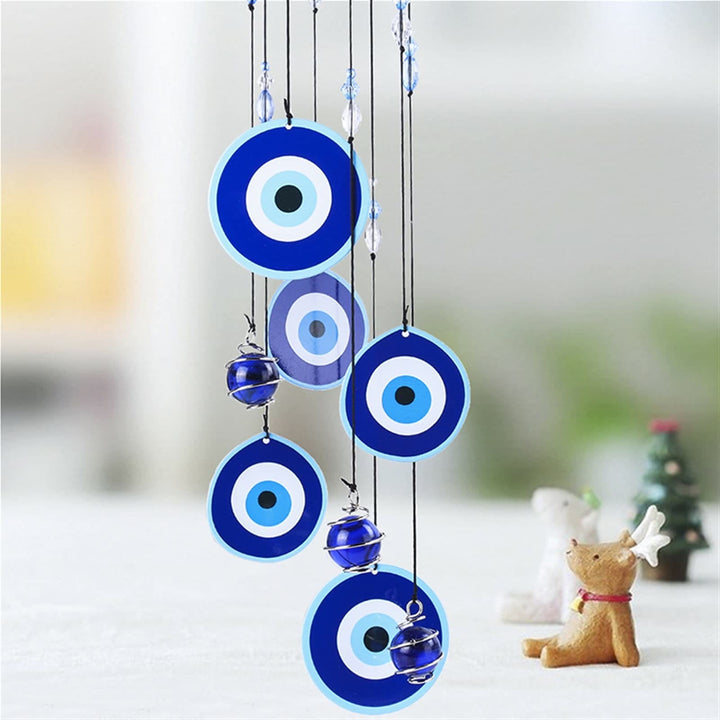 Olivenorma Blue Evil Eye Amulet Protection Wind Chime - Evil Eye - image 0
