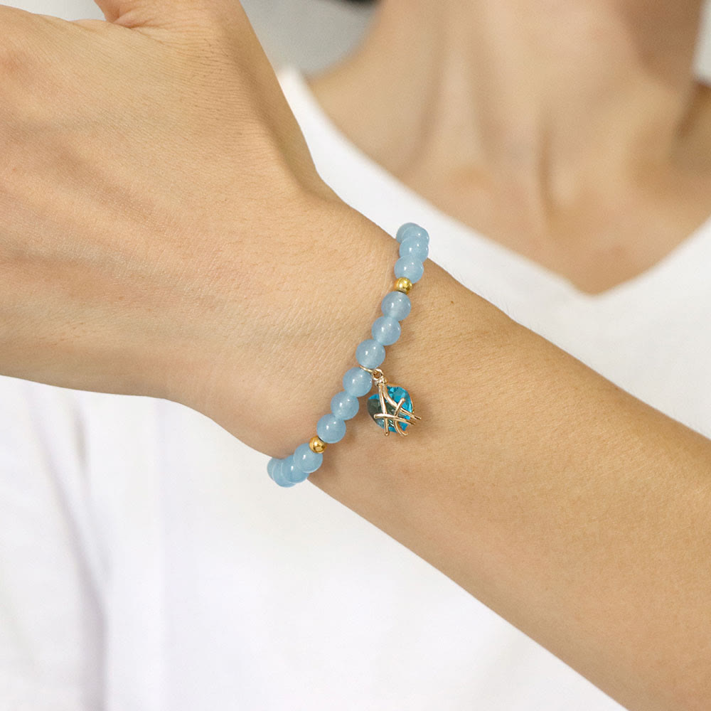 Olivenorma Natural Stone Heart Love Charm Bracelet - image 9