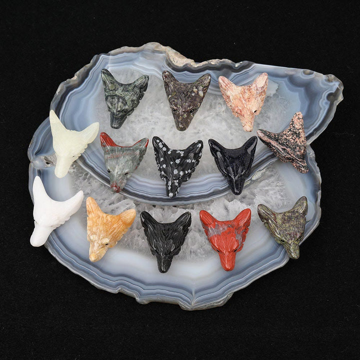 Olivenorma Spirit Guardian Wolf Head Crystal Carving Gemstone Decoration - image 38