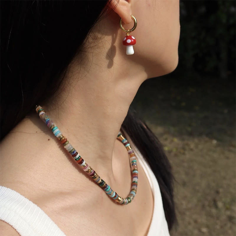 Olivenorma Boho Style Mixed Crystal Round Beads Gemstone Bracelet Necklace - image 10