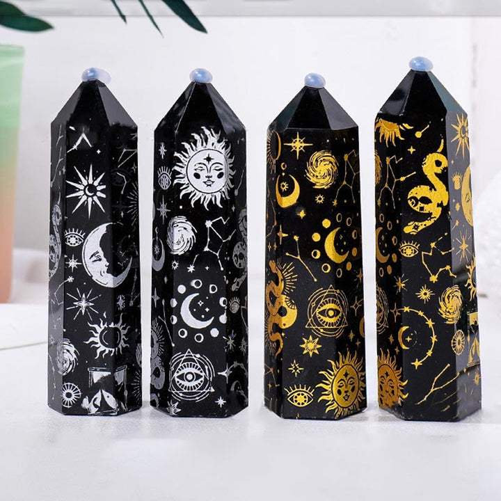 Olivenorma Obsidian Crystal Tower Hexagonal Crystal Wands - image 7