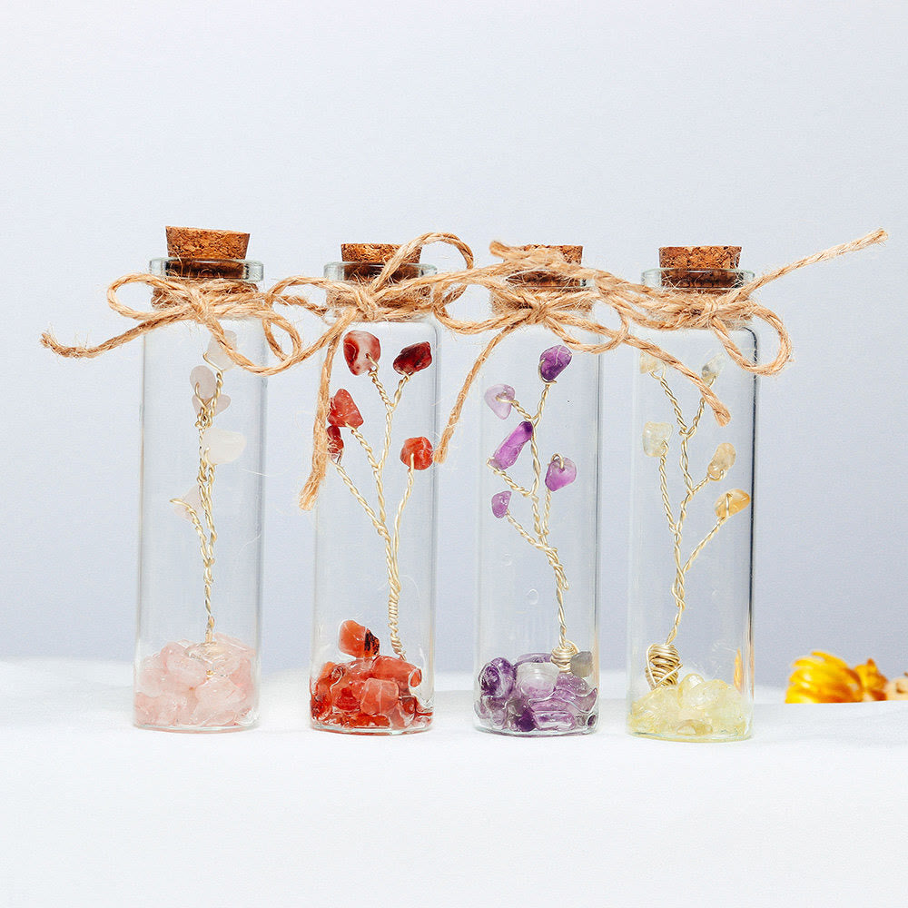 Olivenorma Chakra Crystal Crushed Stone Glass Bottle Decoration - image 8