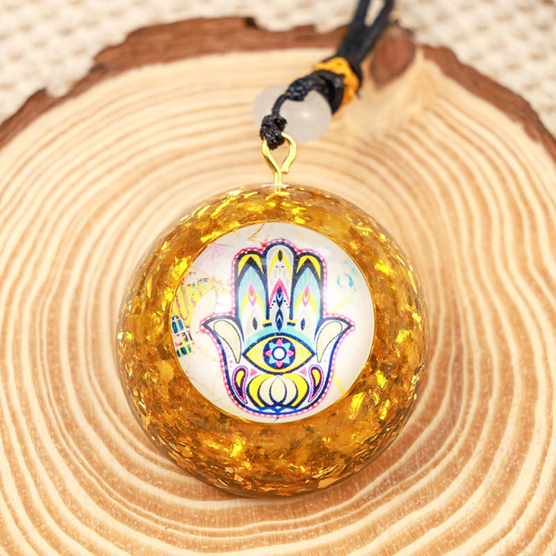 Olivenorma Natural Citrine Healing Hamsa Necklace - Citrine - YES PLEASE $8 - image 0