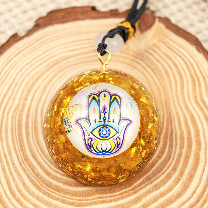 Olivenorma Natural Citrine Healing Hamsa Necklace - Citrine - YES PLEASE $8 - image 0