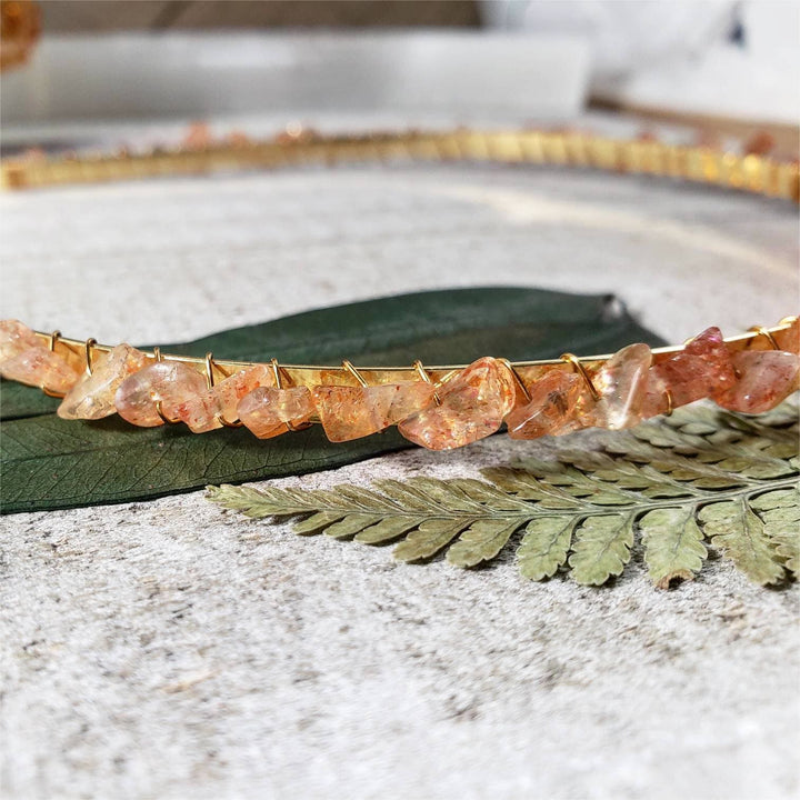 Olivenorma Pink Crystal Sun Stone Festival Boho Crystal Crown - image 6