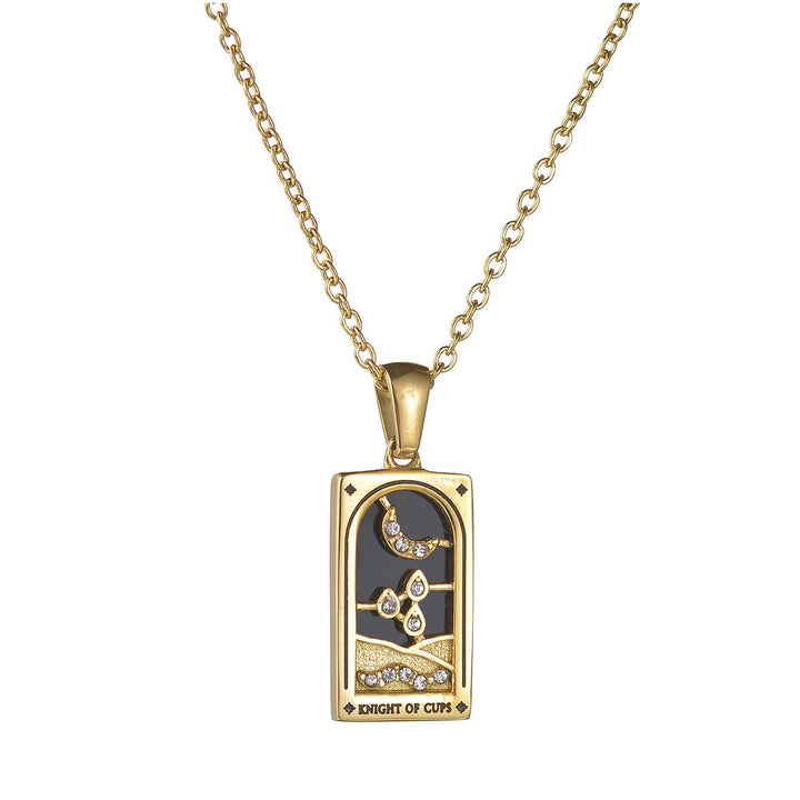 Olivenorma "Sun Lovers Star Moon" Tarot Cards Sign Necklace - KNIGHT OF CUPS - Rose Gold - image 6