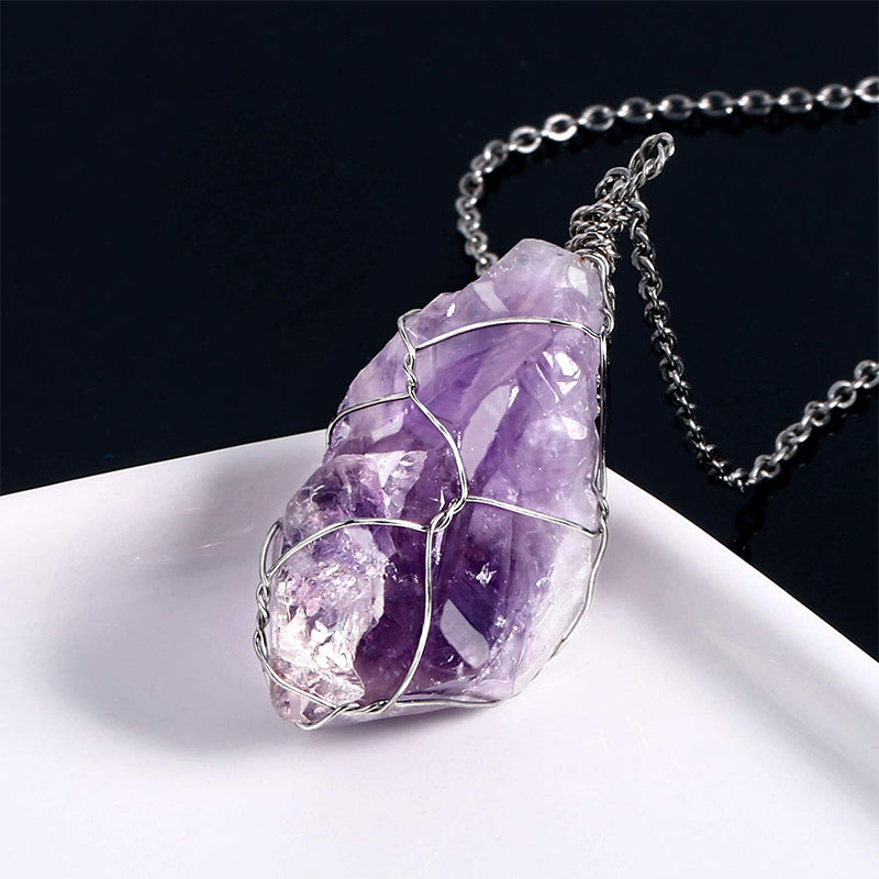 Olivenorma Amethyst Crystal Healing Necklace - image 8