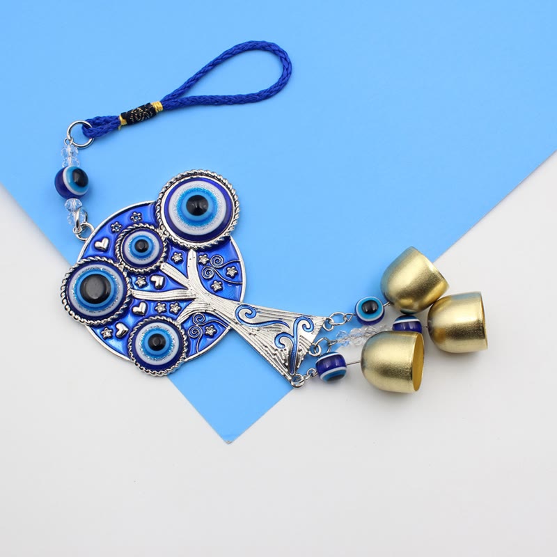 Olivenorma Blue Evil Eye Tree Of Life Windchime Wall Decor - image 3