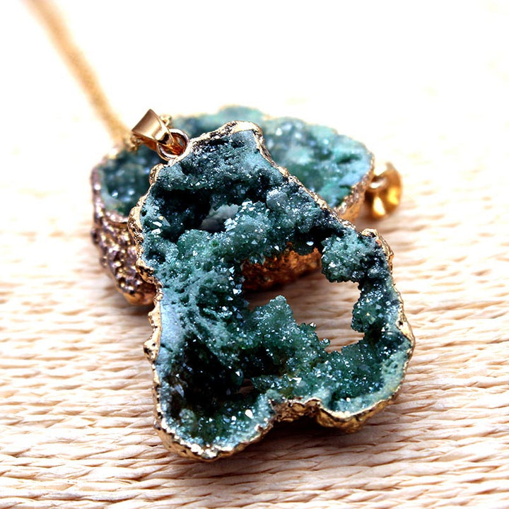 Natural Crystal Geode Pendant - image 10