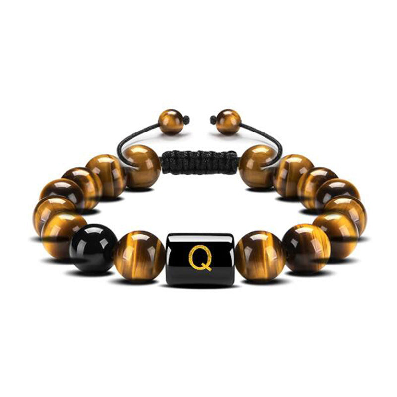 Tiger Eye Letter Protection Bracelet - Tiger Eye - Q - image 20