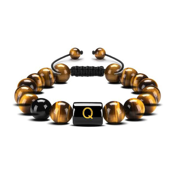 Tiger Eye Letter Protection Bracelet - Tiger Eye - Q - image 20