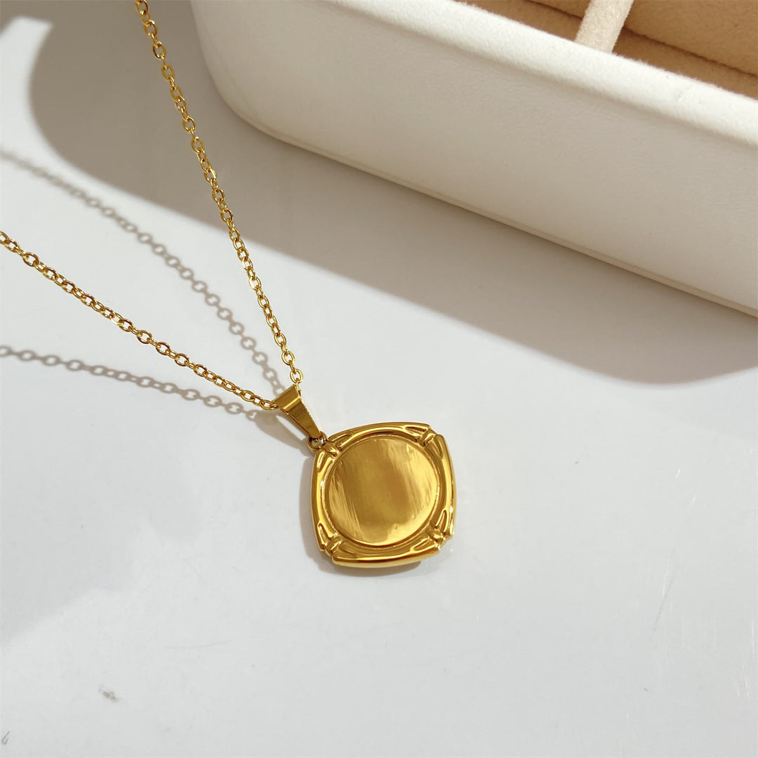 Olivenorma Turquoise Sun Pendant 18k Gold Plated Necklace - image 2