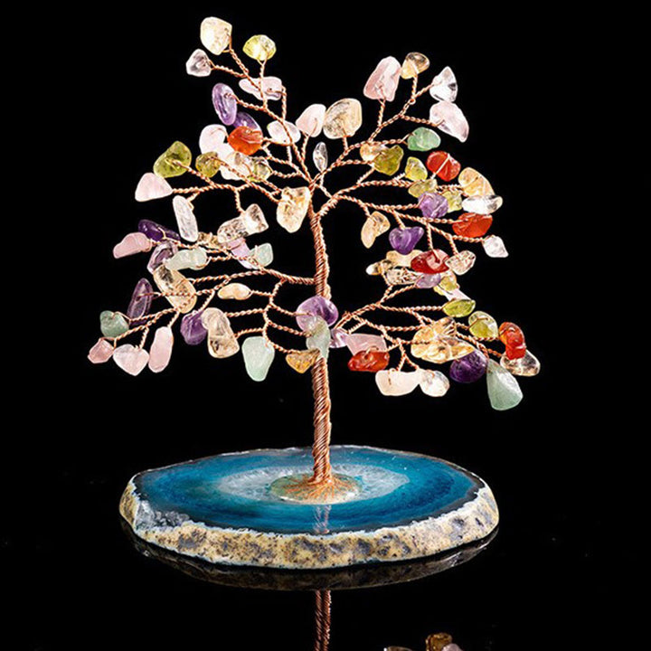 Olivenorma Spiritual Destiny Multi Stone Feng Shui Tree - 7 Chakra Stones - image 0