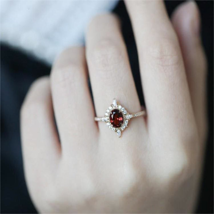 Olivenorma Vintage Ruby "Miss Rose" Atmosphere Ring - image 2