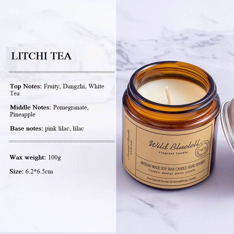 Olivenorma Smokeless Scented Home Glass Cups Candle - LITCHI TEA - 200g - image 7