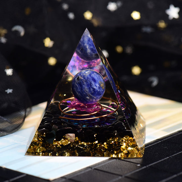 Olivenorma Lapis Lazuli Obsidian Orgone Pyramid - 10*10cm - YES PLEASE $8 - image 0