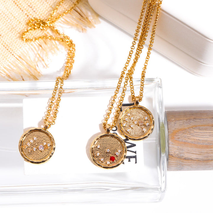Olivenorma White Zircon Birthstone Zodiac Necklace - image 0