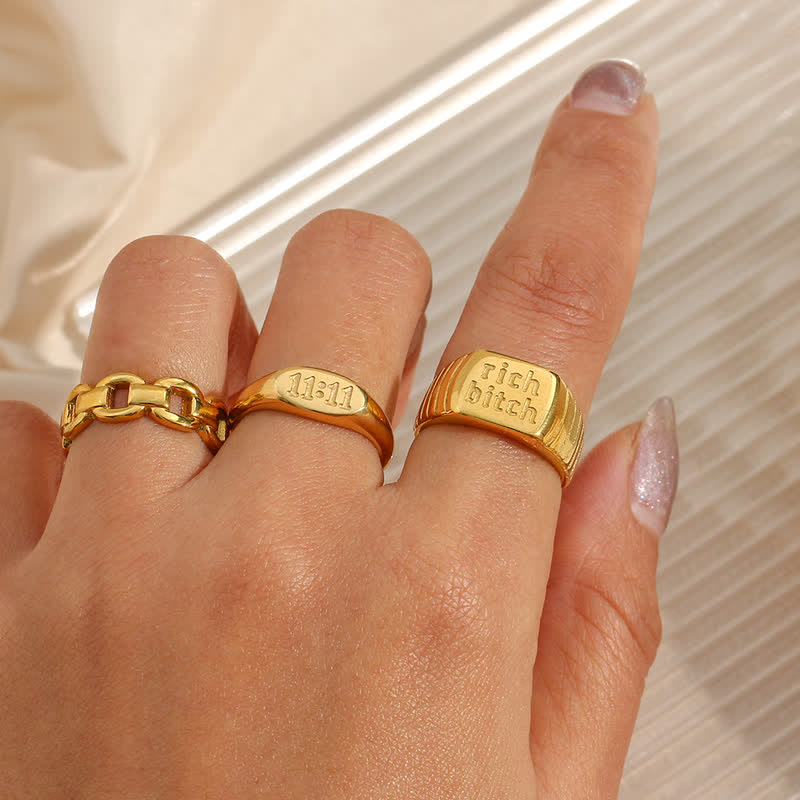 Olivenorma 11:11 Angel Number Dainty Necklace And Ring - image 4