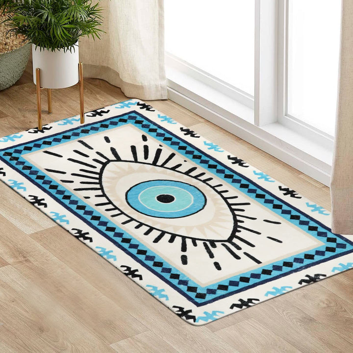 Olivenorma Blue Evil Eye Antibacterial Washable Rugs Carpet - image 10