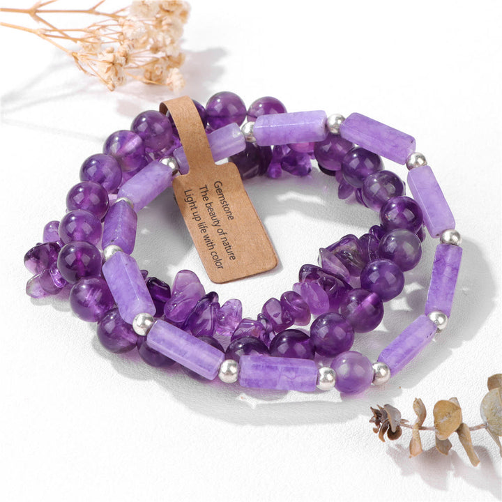 Olivenorma Natural Stone Irregular Three Layer Bracelet Set - image 17
