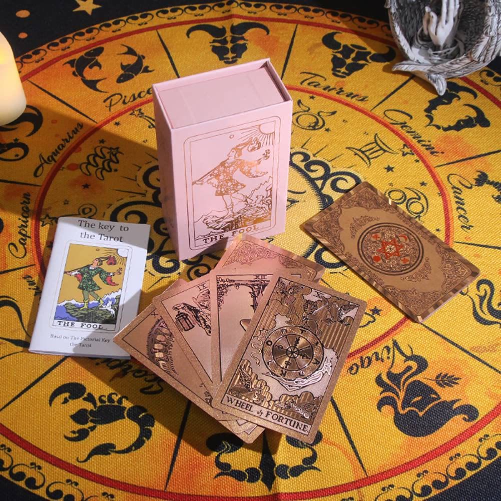 Olivenorma Bronzing Pink Gold Foil Tarot Deck Cards - image 2