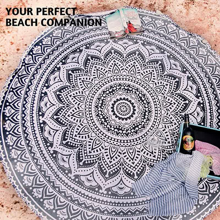Circular Mandala Rosamia Yoga Meditation Tapestry - image 4