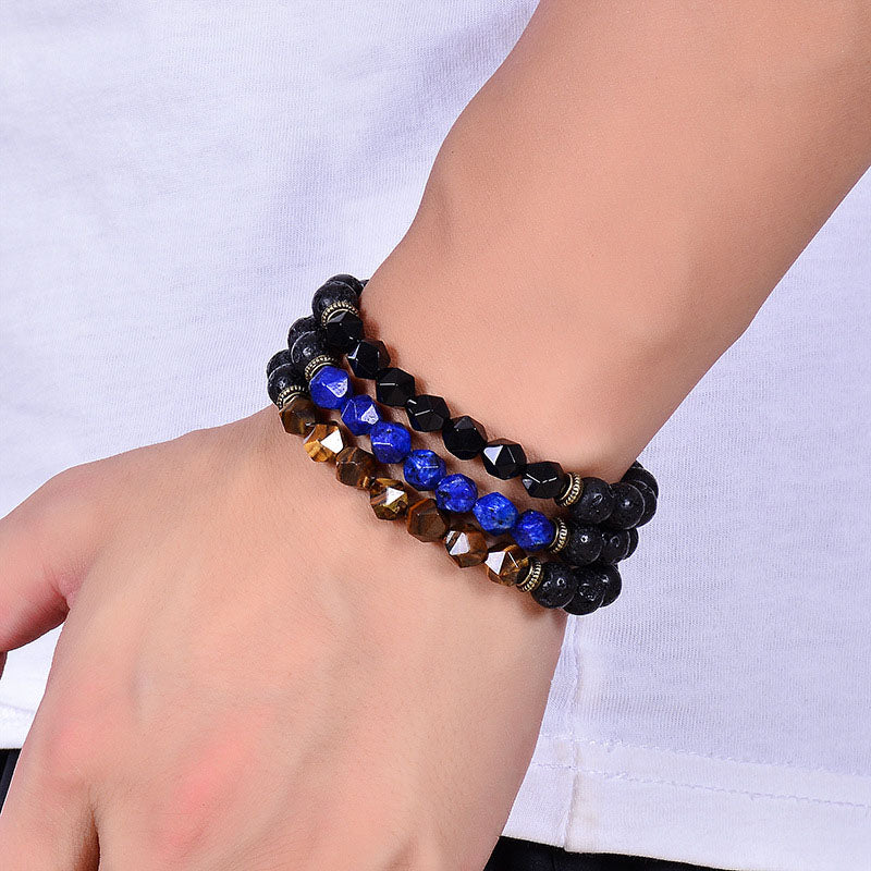 Tiger Eye With Lava Stone Protection Bracelet - image 1