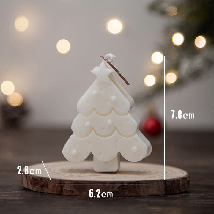 Olivenorma Christmas Atmosphere Snowflake Gingerbread Man Scented Candle - Christmas Tree # White - image 6