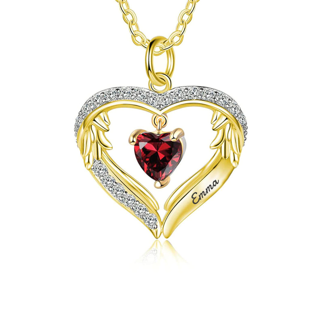 Olivenorma Personalized Birthstone Engraved Name Gift CZ Necklace - image 14