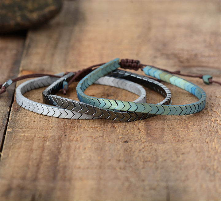 Olivenorma Adjustable Matte Hematite Arrows Bracelet - image 1