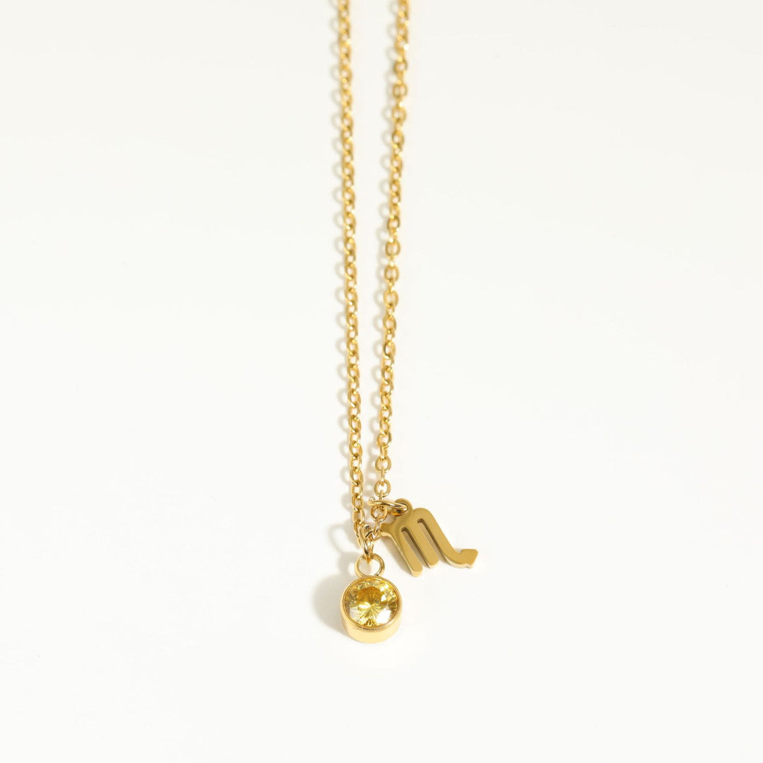 Olivenorma Zodiac Rune Birthstone Stainless Steel Necklace - image 32