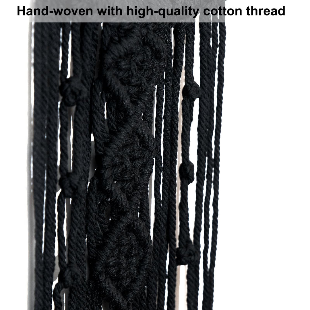 Olivenorma Black Onyx Moon Macrame Tassel Dream Catcher - image 10
