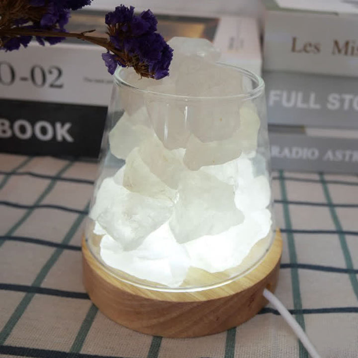 Olivenorma Goblet of Fire Shape Crystal Or Himalayan Pink Salt Lamp - image 14
