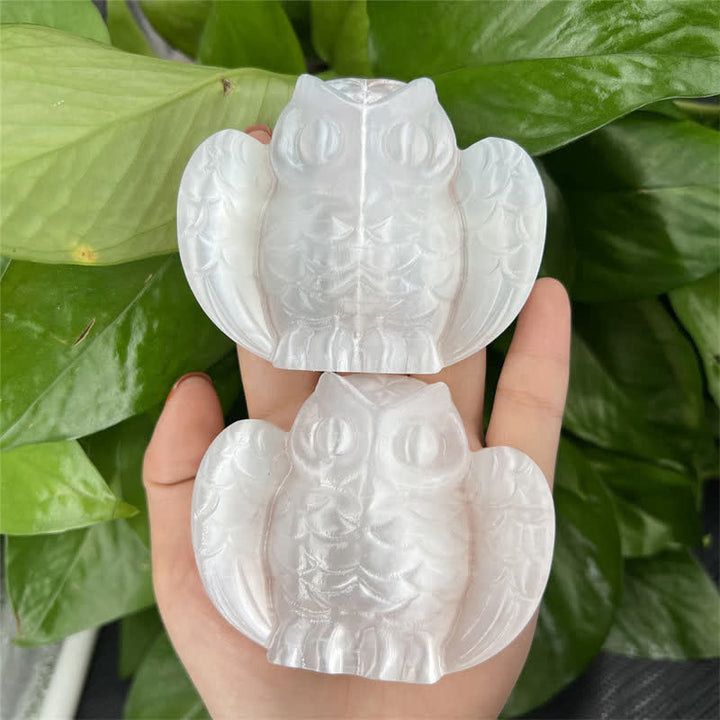 Olivenorma Clear Crystal Owl Gemstone Decoration - image 3