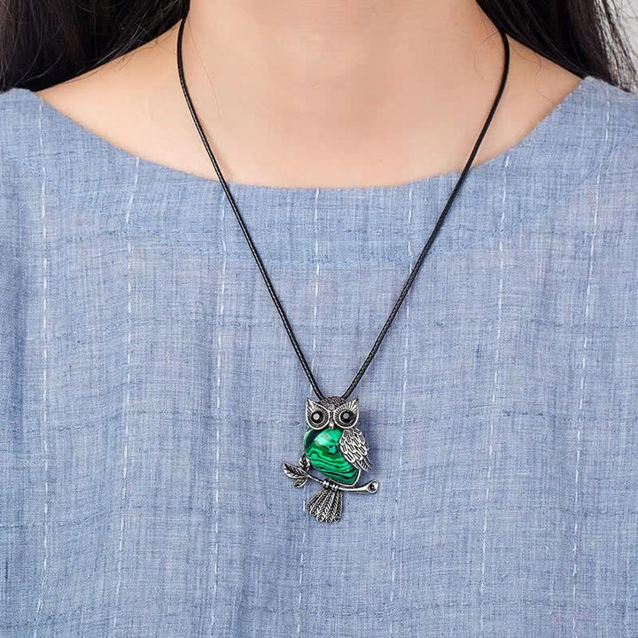 SPIRITUAL ENERGY - Owl Gemstone Necklace with Bracelet Gift Set - image 28