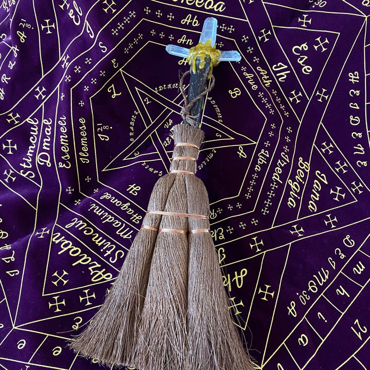 Olivenorma Natural Crystal Magic Expulsion Props Wicca Broom Ornamet - image 5