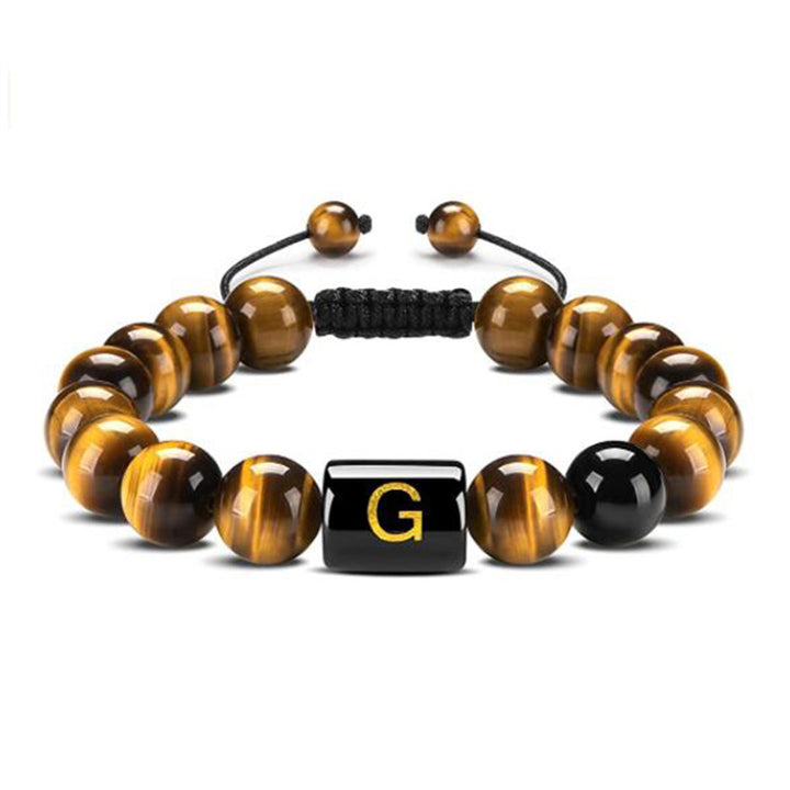 Tiger Eye Letter Protection Bracelet - Tiger Eye - G - image 10