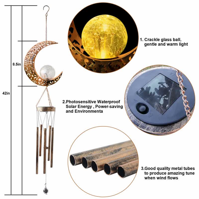 Olivenorma Solar Moon or Sun Wind Chime Ornaments - image 5