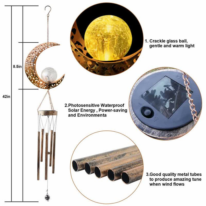 Olivenorma Solar Moon or Sun Wind Chime Ornaments - image 5