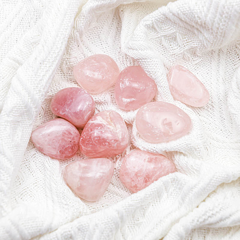 Olivenorma Rose Quartz Natural Tumbled Stone Set - image 3
