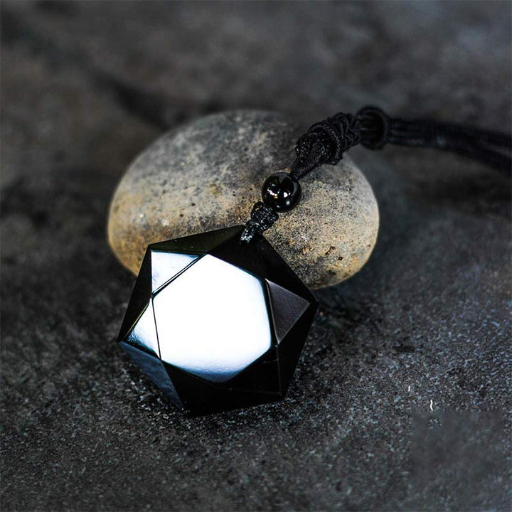 Premium Obsidian Talisman Necklace - Obsidian - image 0