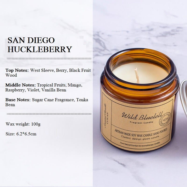 Olivenorma Smokeless Scented Home Glass Cups Candle - SAN DIEGOHUCKLEBERRY - 200g - image 8